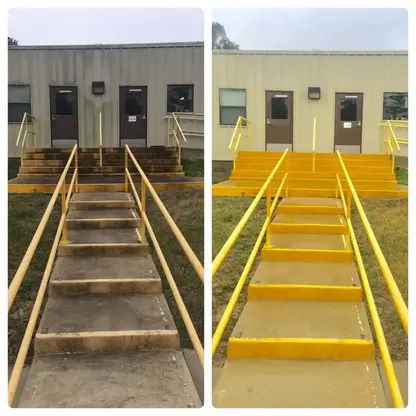 Commercial building exterior cleaning