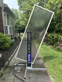 Professional window screen cleaning equipment